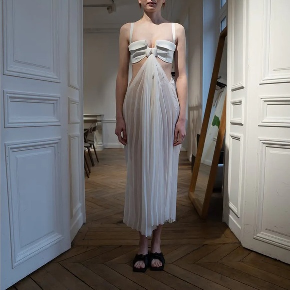 NWT Dion Lee Runway Bra Pleated Dress 0 - Picture 9 of 10